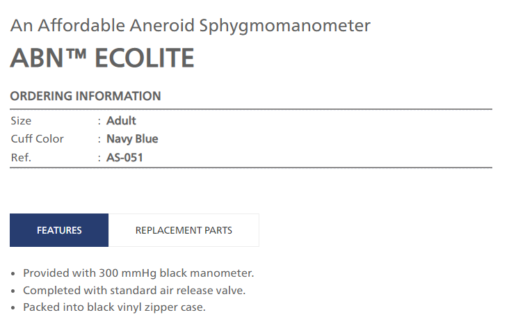 ABN™ ECOLITE Aneroid Sphygmomanometer ( MADE IN INDONESIA ) - Image 2