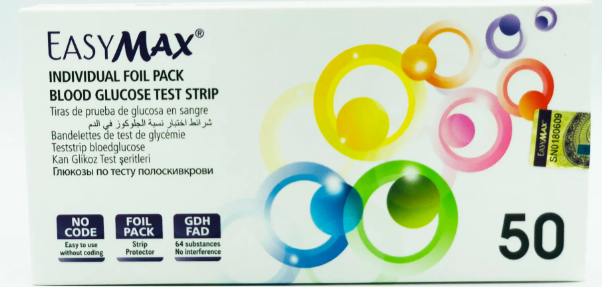 EASYMAX® Blood Glucose Test Strip (MADE IN TAIWAN)